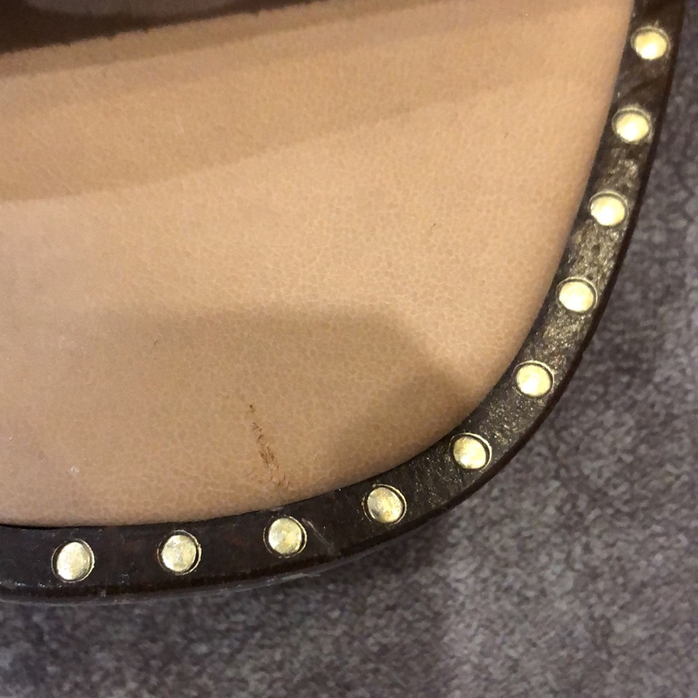 Mika Paoli Leather buckle studded Slide Sandals - Picture 6 of 7